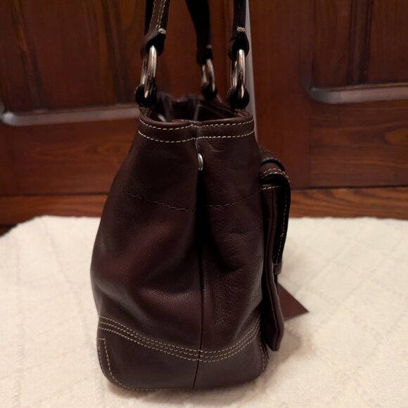 Coach Dark Brown Soho Leather Bag 8A09 - Picture 4 of 11